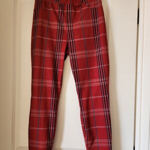 Sanctuary Red Plaid Skinny Pants